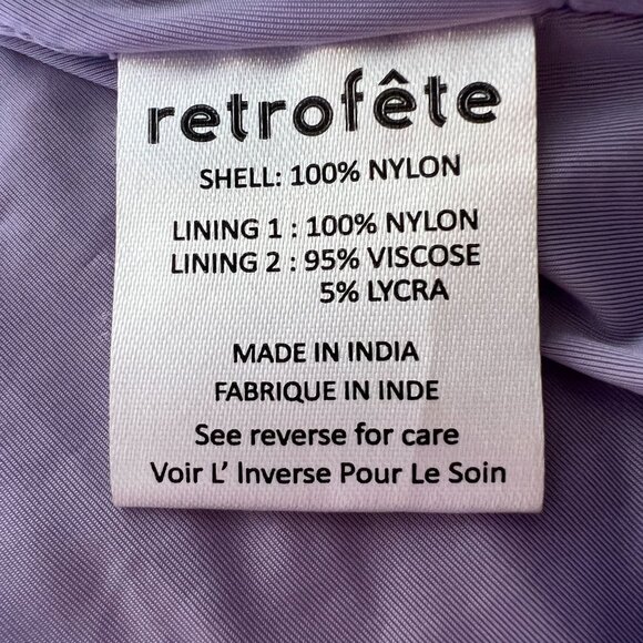 NWT Retrofete Jean Sequin Dress Lavender Purple Beaded Mini Off-Shoulder Medium - Picture 16 of 16